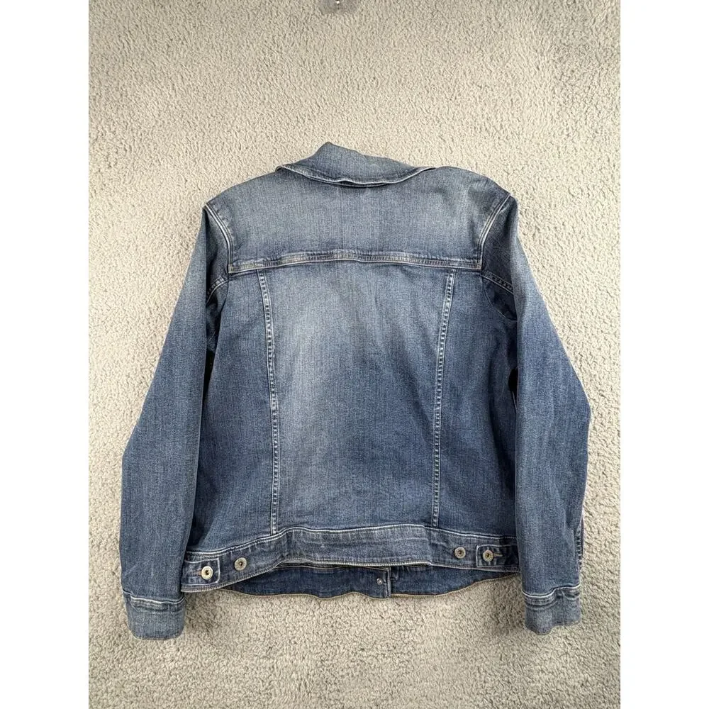 Levi's Denim Trucker Jacket Men's XL Blue Jean Collared Faded Long Sleeves